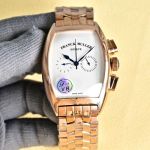 Franck Muller Casablanca Subdial 40mm 316L Steel White/Black Face on Rose Gold Watch